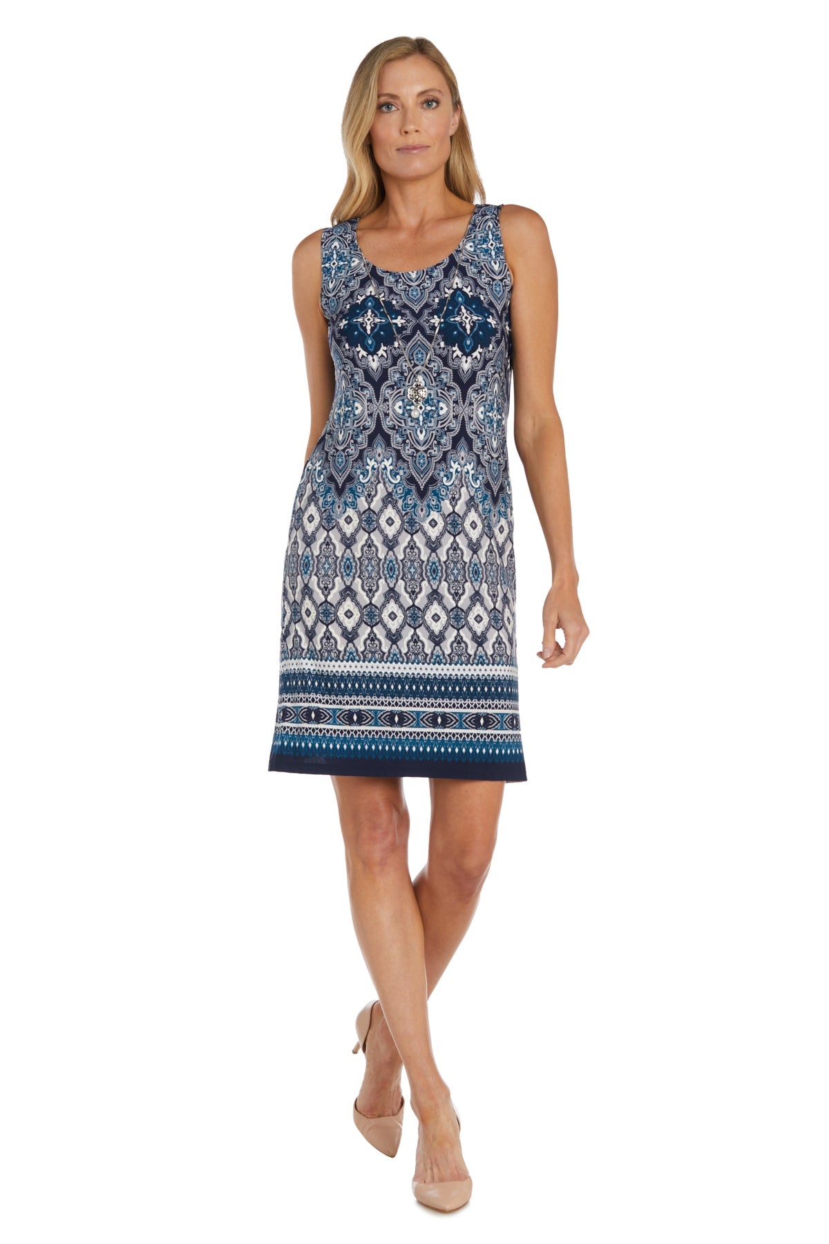 Scoop Knee-Length Jersey Cocktail Sheath R&M Richards 9667PA