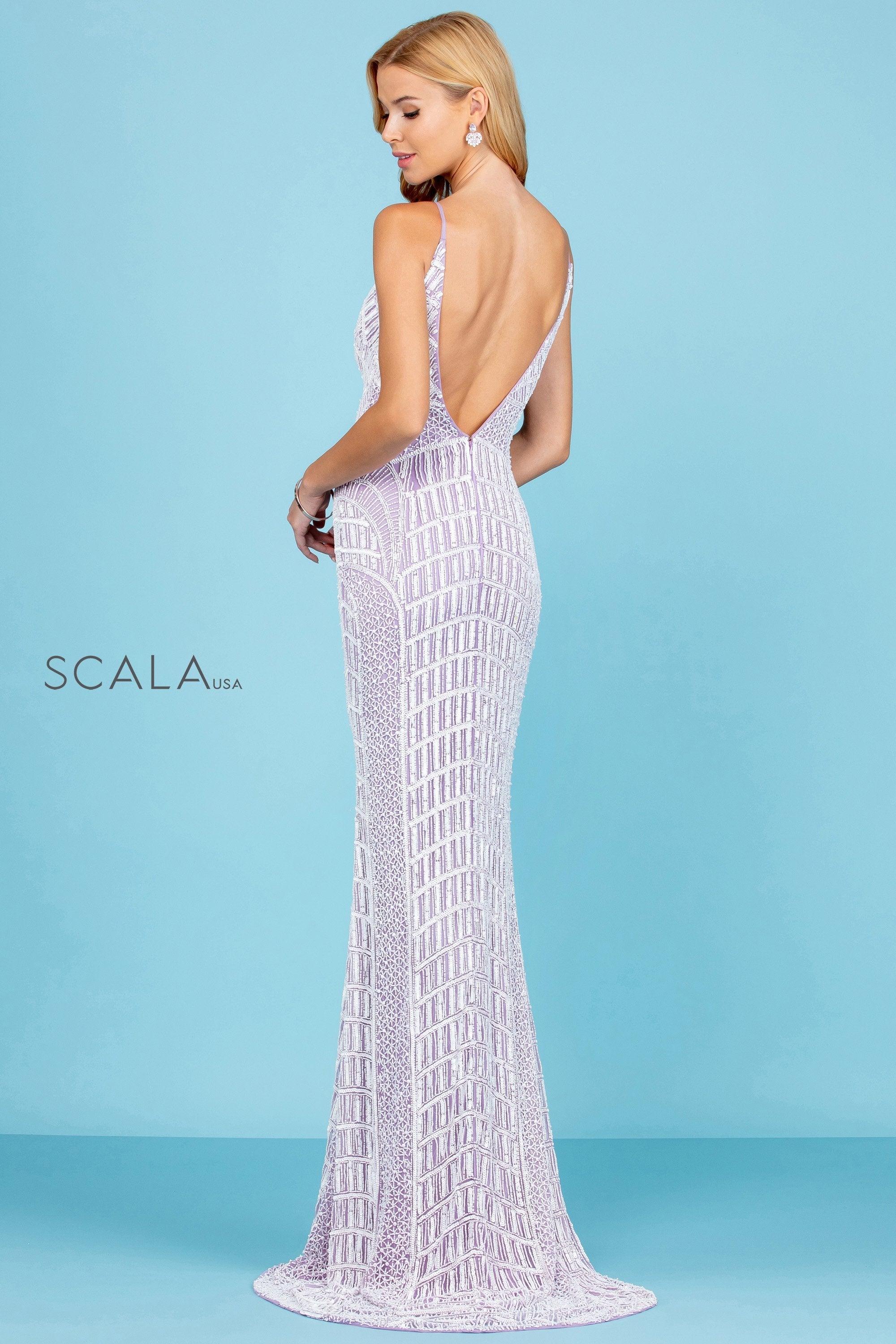 Prom Dresses Prom Long Formal Mermaid Sequin Dress Violet/Pearl