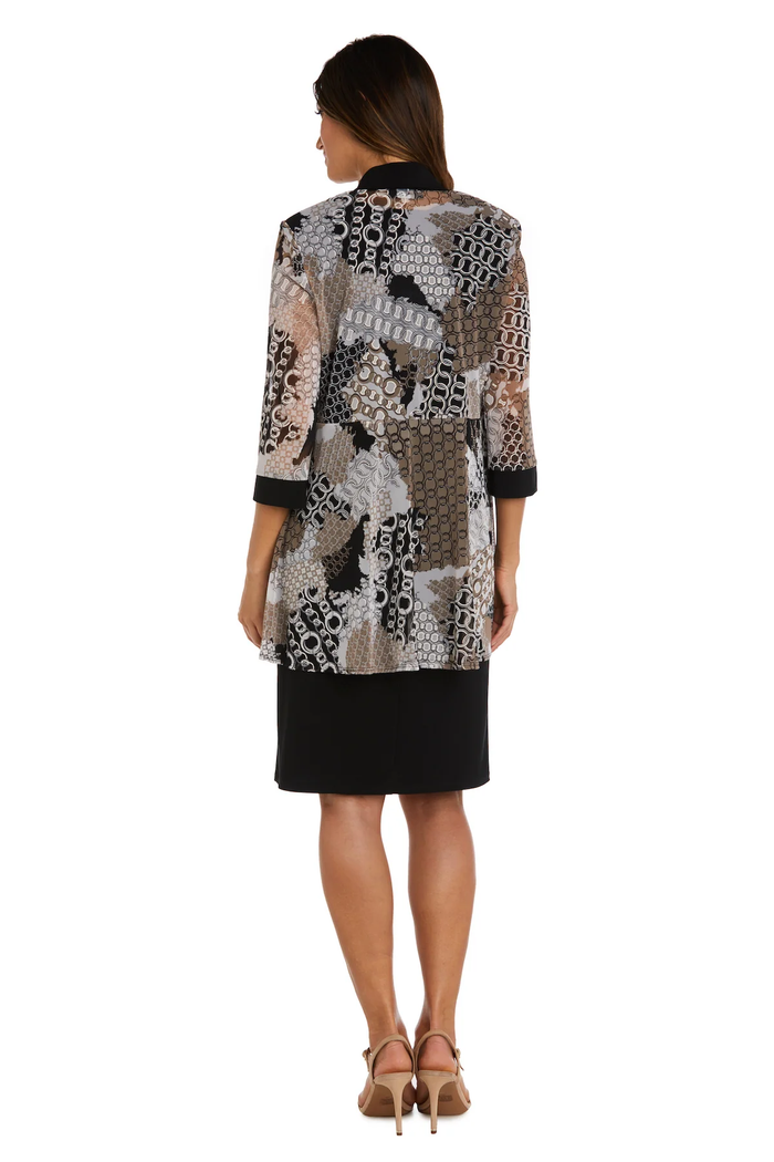 Mother of the Bride Dresses Two Piece Short Mother of the Bride Jacket Dress Taupe Black