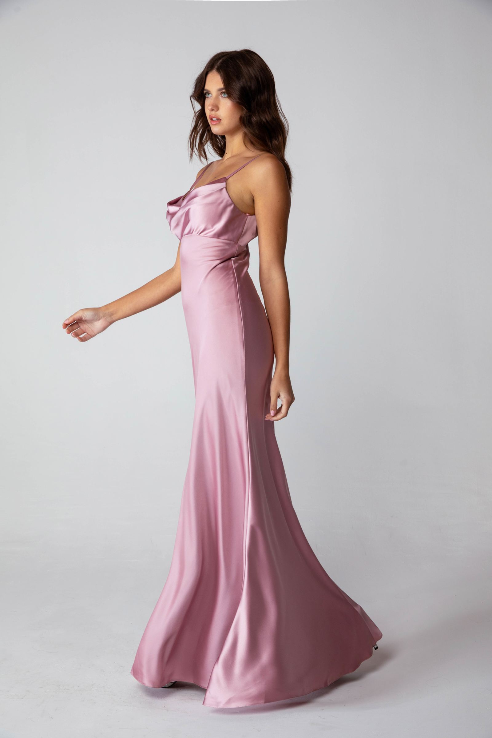 Prom Dresses Formal Prom Long Fitted Dress Eureka Fashion 9711 Dusty Rose
