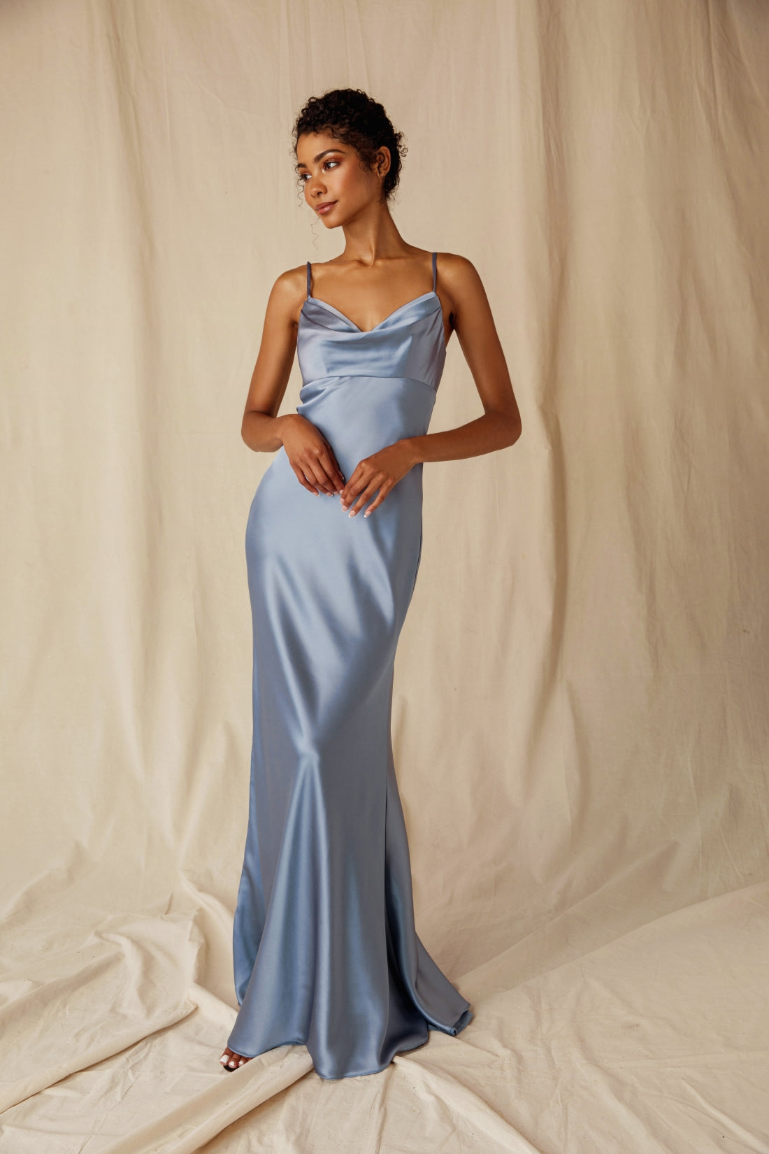 Prom Dresses Formal Prom Long Fitted Dress Eureka Fashion 9711 Dusty Blue