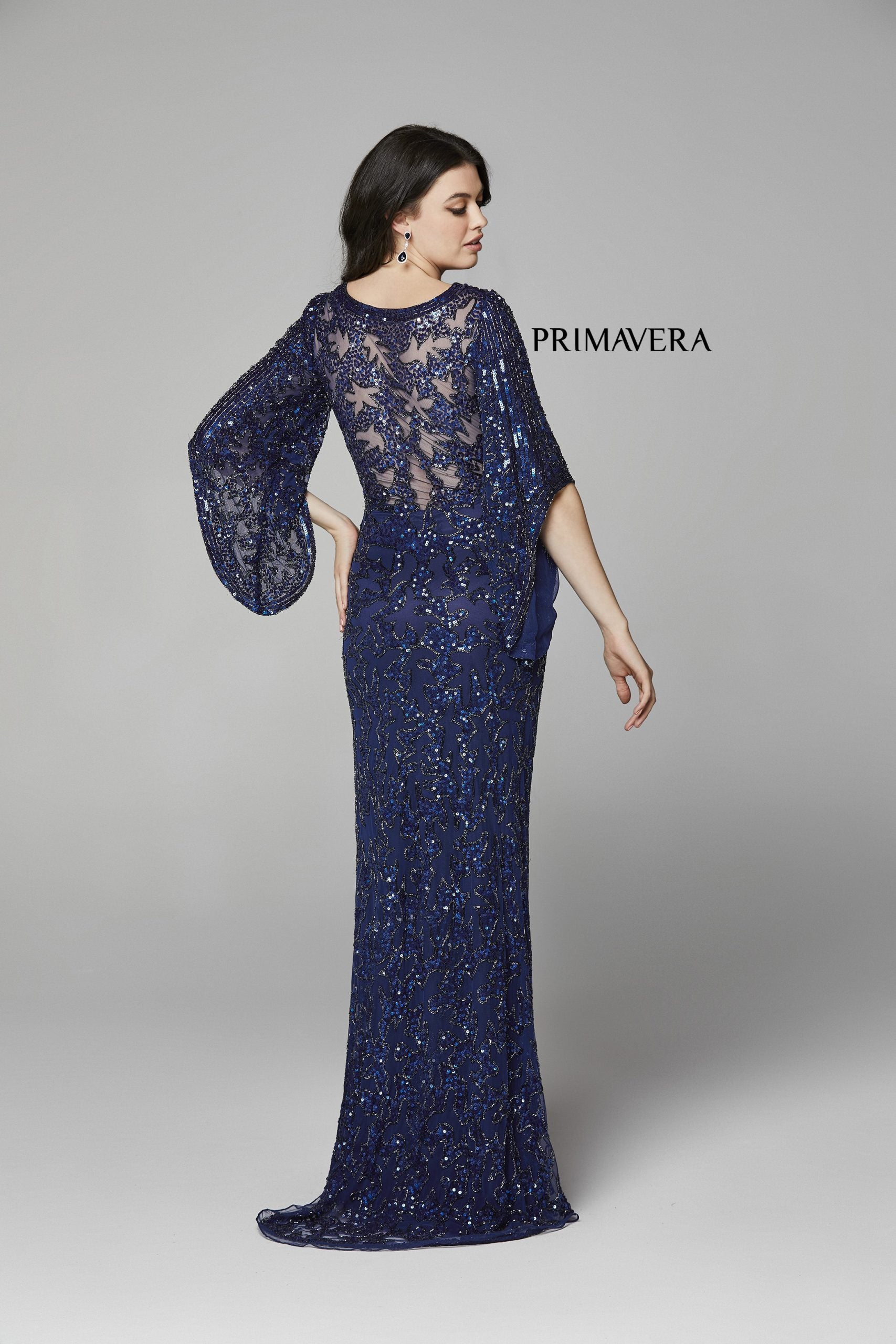 Formal Dresses Evening Long Formal Prom Sequin Dress Primavera Couture 9713 Midnight