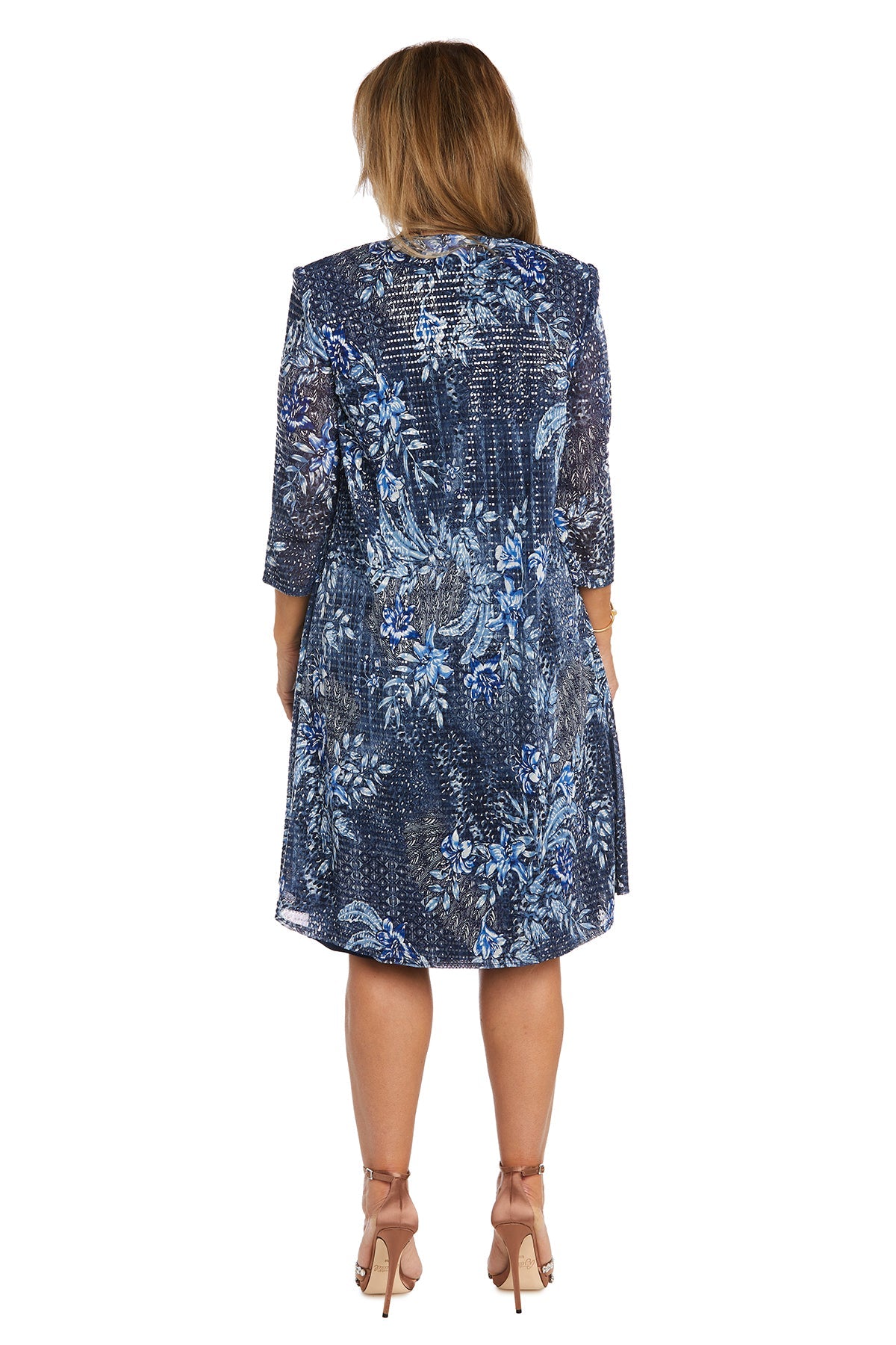 Cocktail Dresses Short Fitted Cocktail Petite Dress Navy/Denim