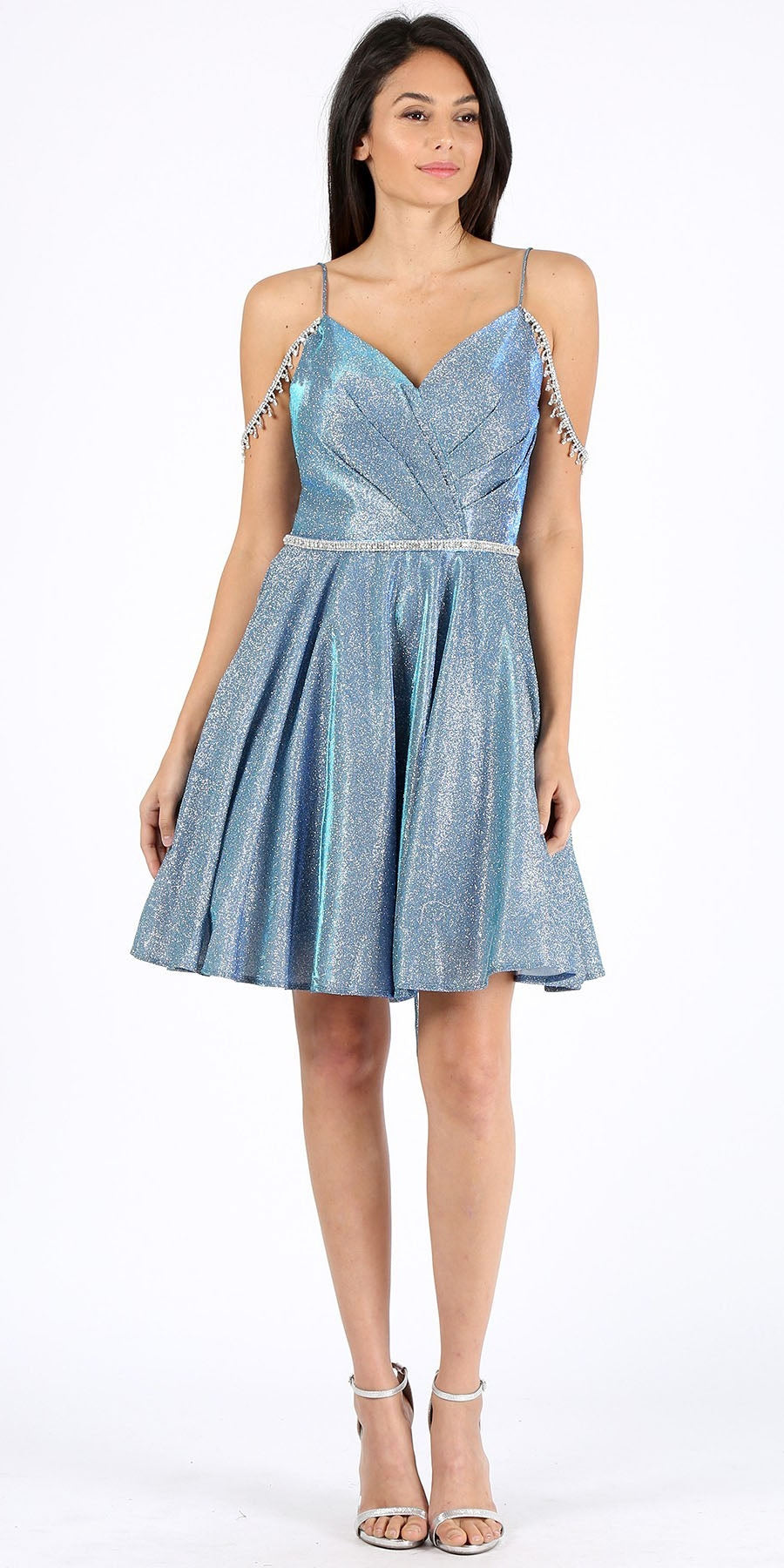 Cocktail Dresses Short Glitter Cocktail Mini Cocktail Dress Eureka Fashion 9722 Periblue
