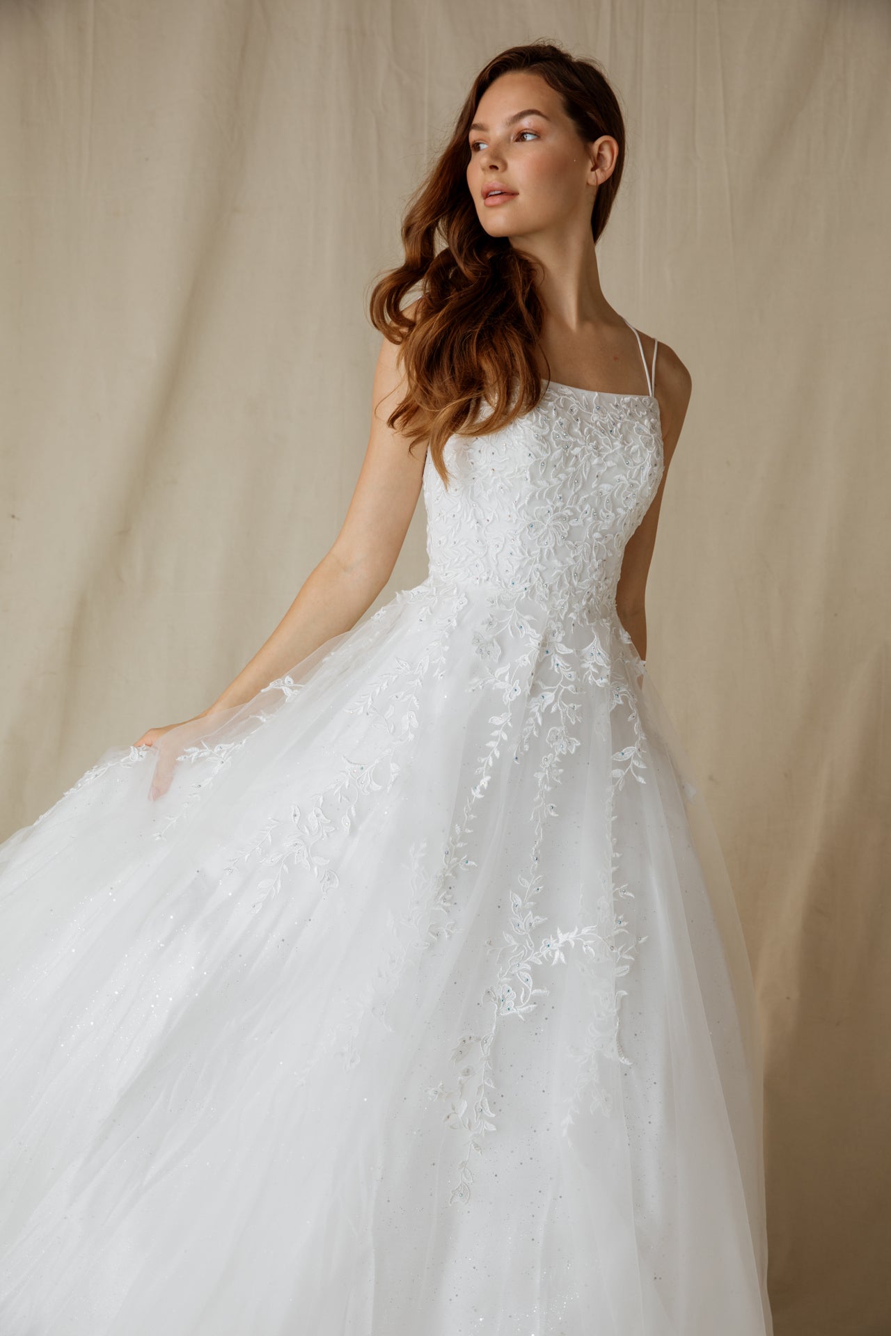 Wedding Dresses Long Bridal Lace Wedding A Line Dress Eureka Fashion 9757 Off White