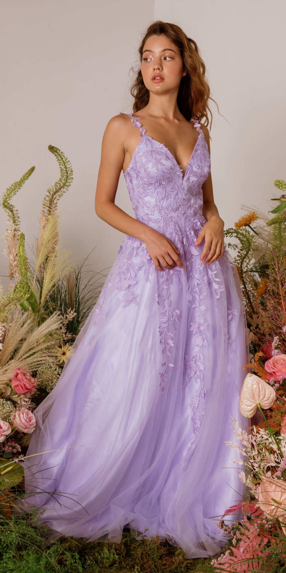 Prom Dresses Formal Glitter A Line Long Prom Dress Eureka Fashion 9858 Lilac
