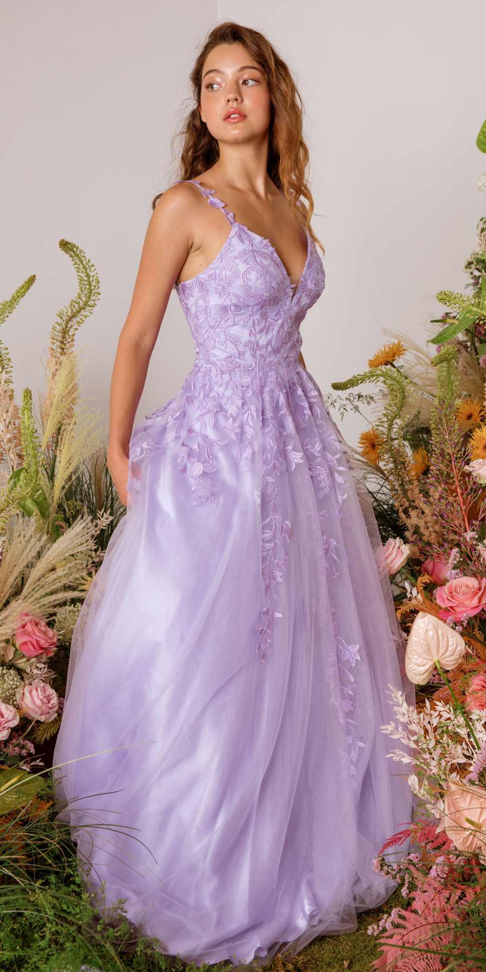 Prom Dresses Formal Glitter A Line Long Prom Dress Eureka Fashion 9858 Lilac