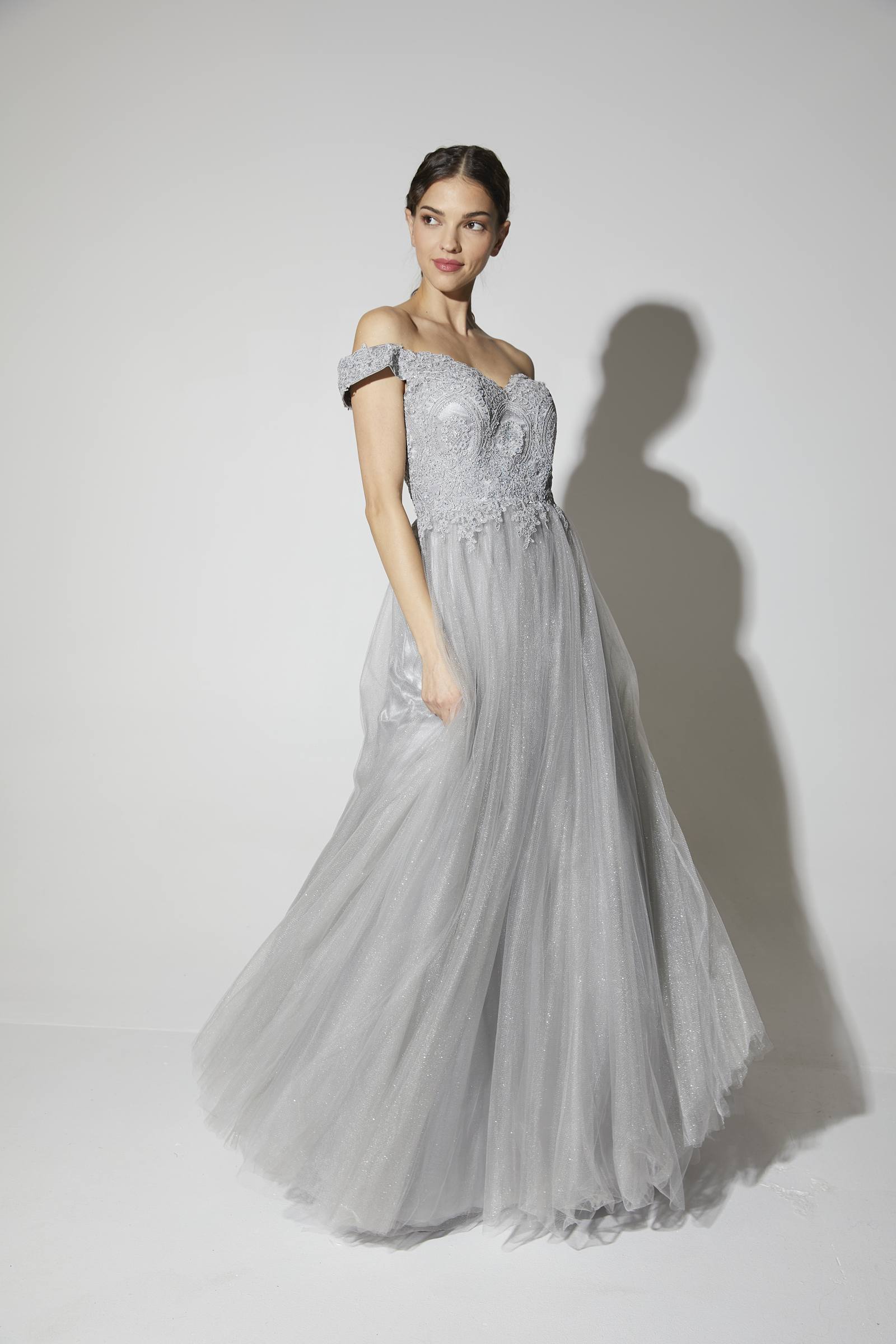 Prom Dresses A Line Lace Applique Long Formal Prom Dress Eureka Fashion 9899 Silver