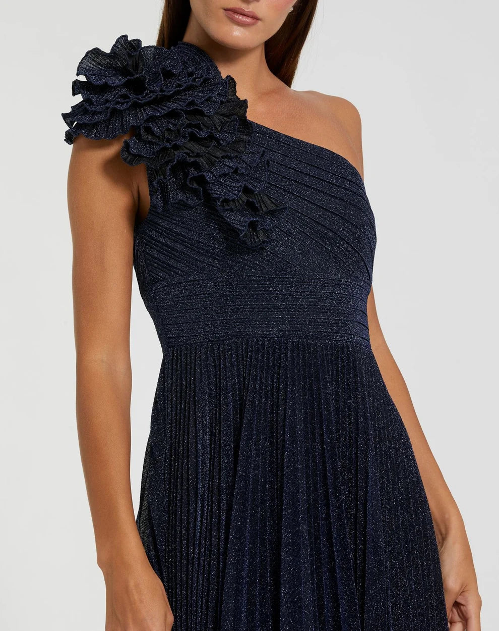 Prom Dresses Long Formal Pleated Ruffle Prom Dress Mac Duggal 11879 Midnight