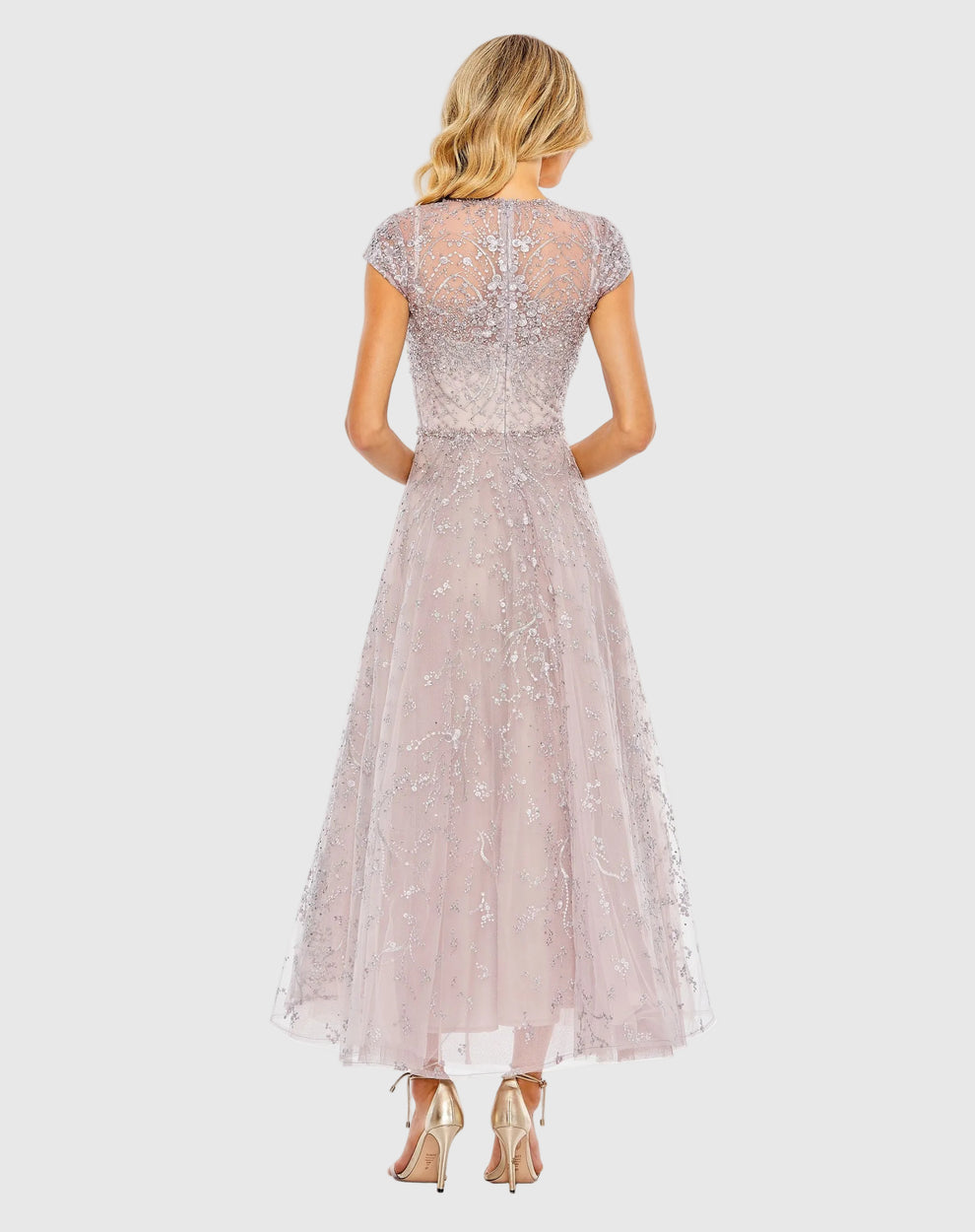 Cocktail Dresses Short A Line Formal Petite Beaded Cocktail Dress Mac Duggal 9920338P Lilac