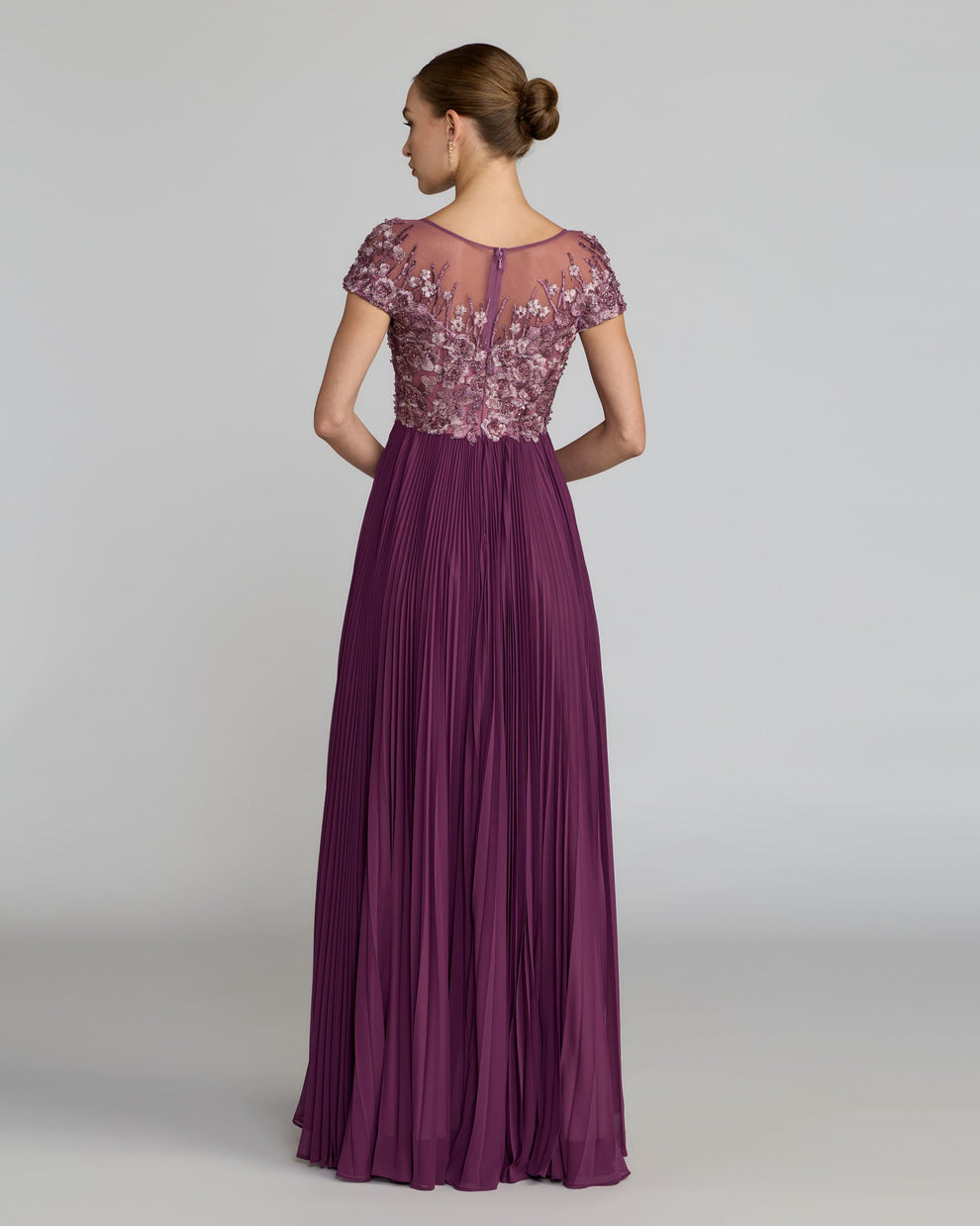 Illusion Floor-Length Chiffon Evening A-Line Mac Duggal 9921334P
