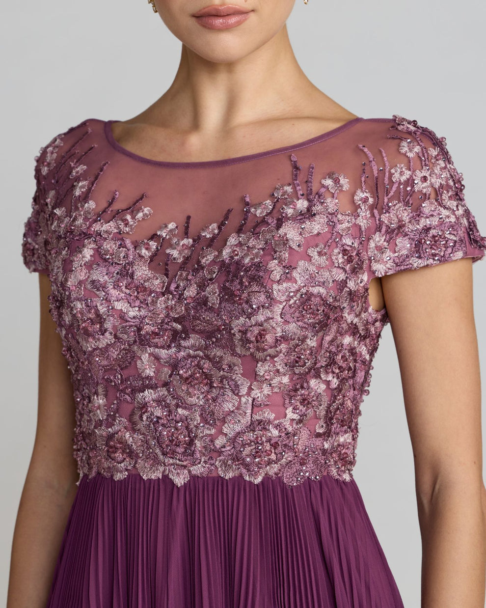 Illusion Floor-Length Chiffon Evening A-Line Mac Duggal 9921334P