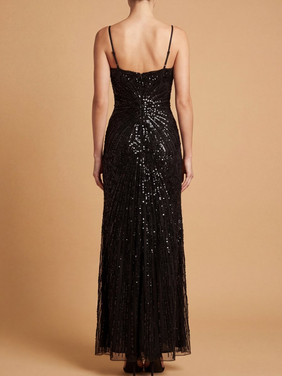 Sweetheart Floor-Length Sequin Evening Sheath Lara 9921