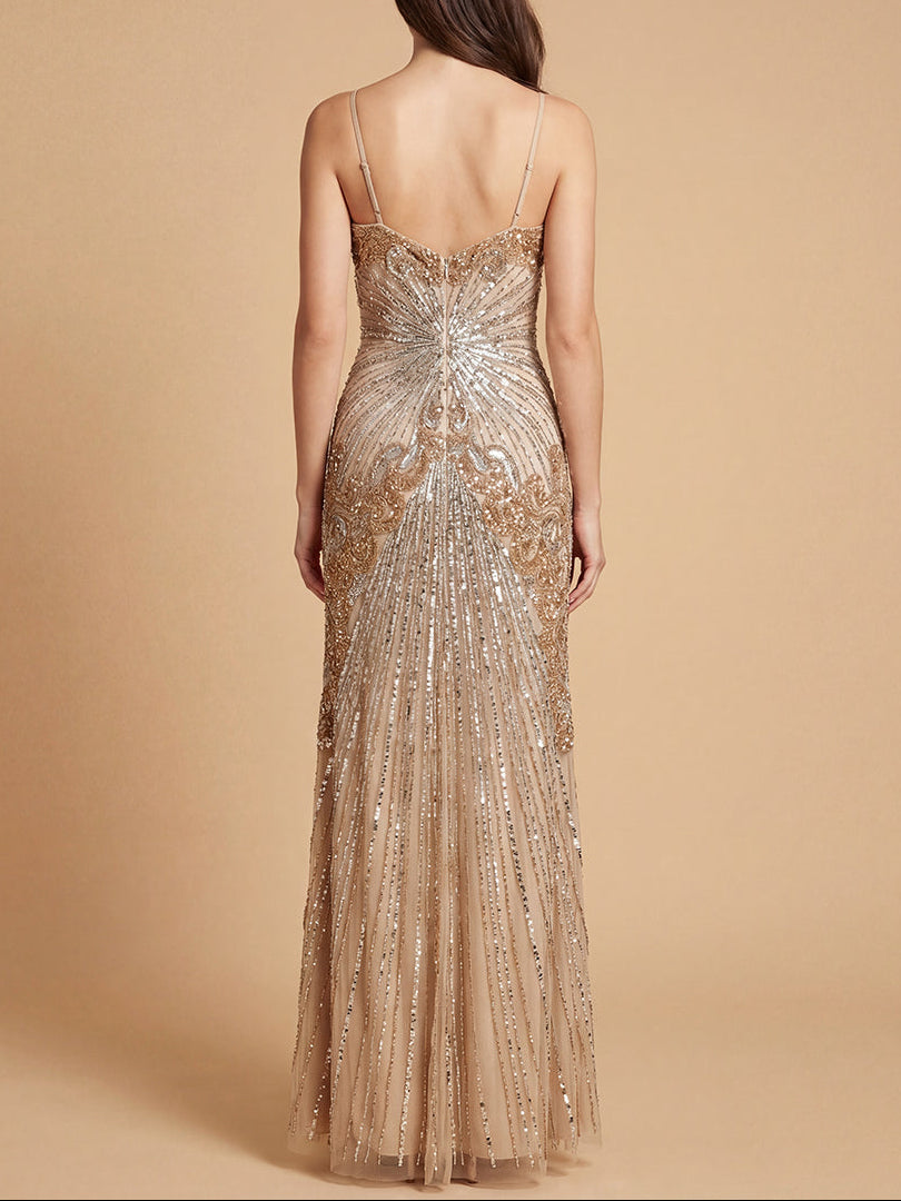Sweetheart Floor-Length Sequin Evening Sheath Lara 9921