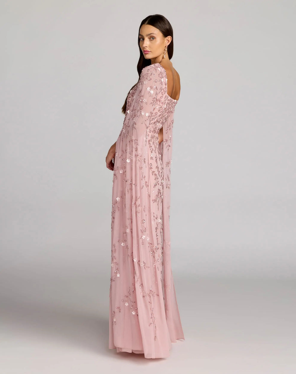 Square Floor-Length Chiffon Formal A-Line Gown Mac Duggal 9923068P