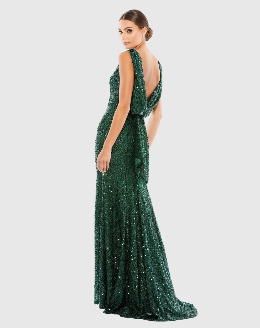 Bateau Floor-Length Sequin Formal Sheath Mac Duggal 9926331P