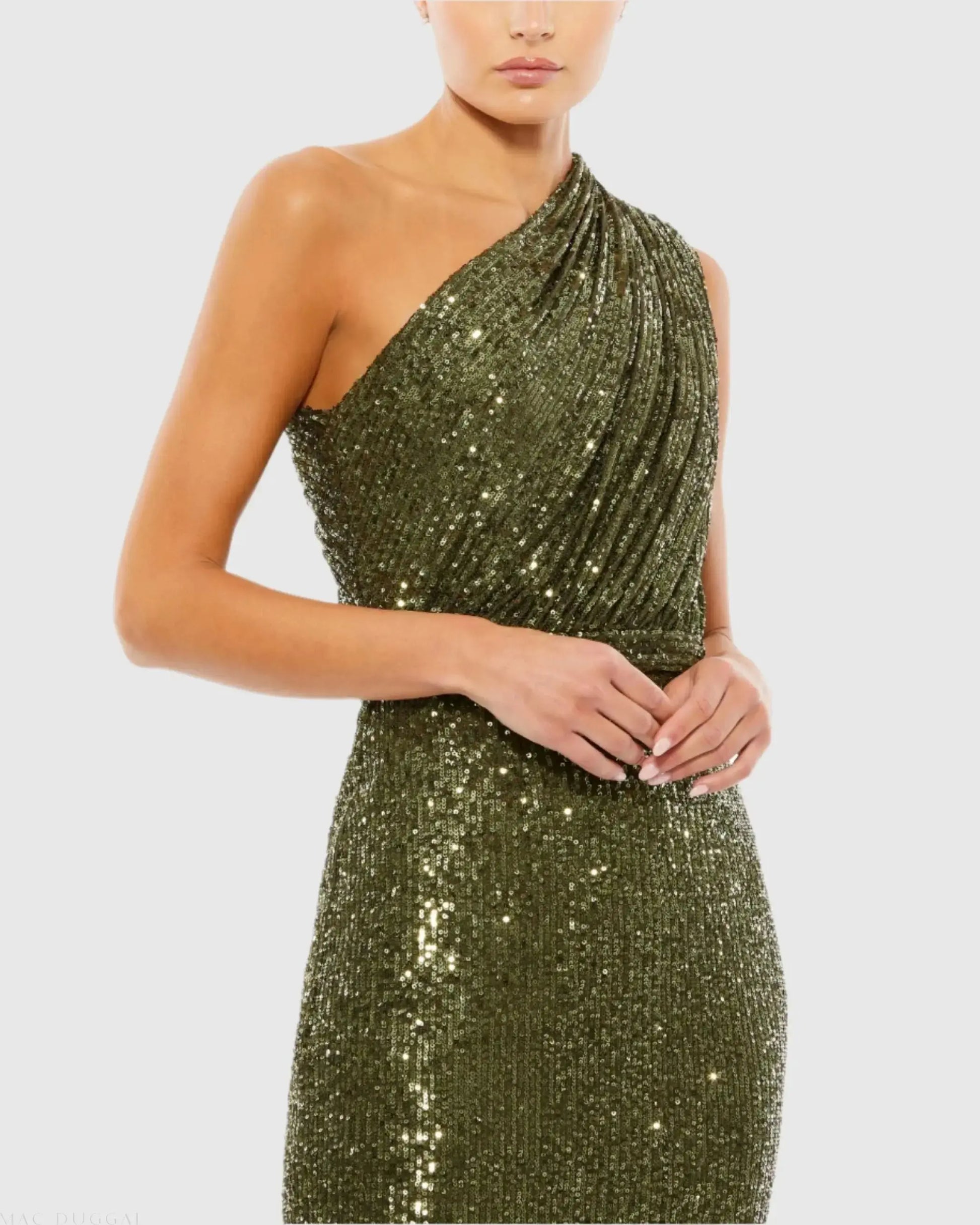 Formal Dresses Long Sequin Evening Prom Formal Petite Dress Mac Duggal 9926694P Olive