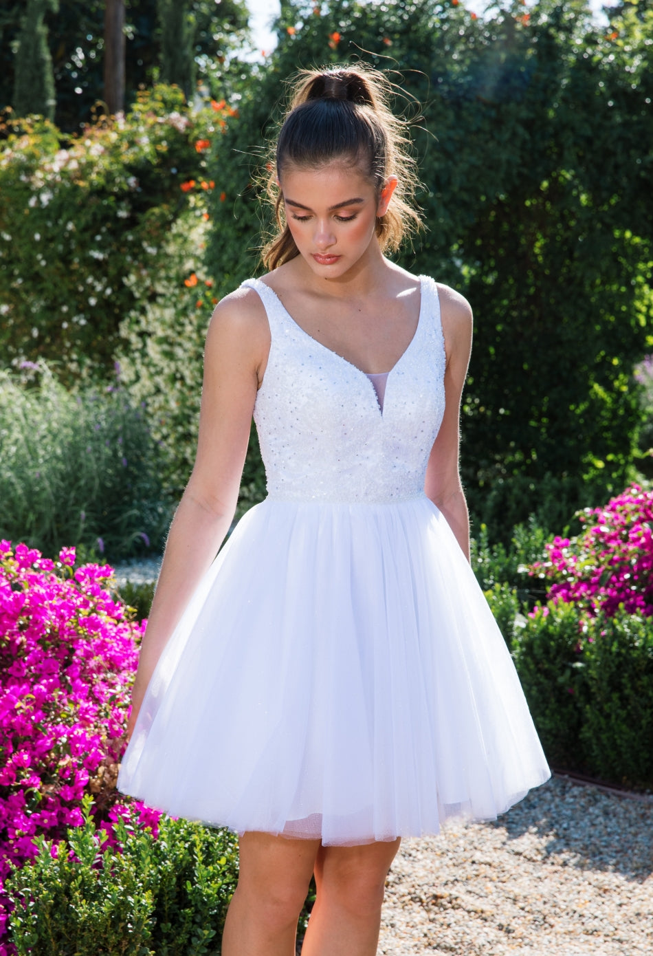 Wedding Dresses A Line Short Beaded Mini Wedding Dress Eureka Fashion 9926 White