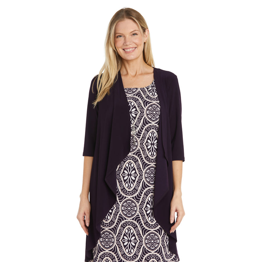 R&M Richards 9927 Printed Jacket Short Dress