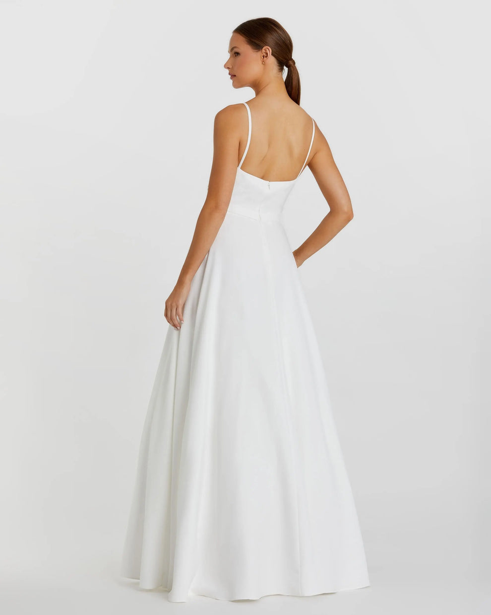 Wedding Dresses Long A Line Petite Wedding Dress Mac Duggal 9948855P White