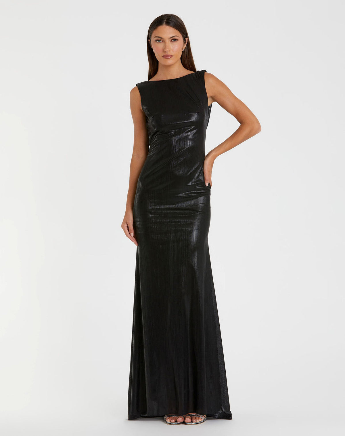 Cowl Floor-Length Satin Formal Mermaid Mac Duggal 9949087P