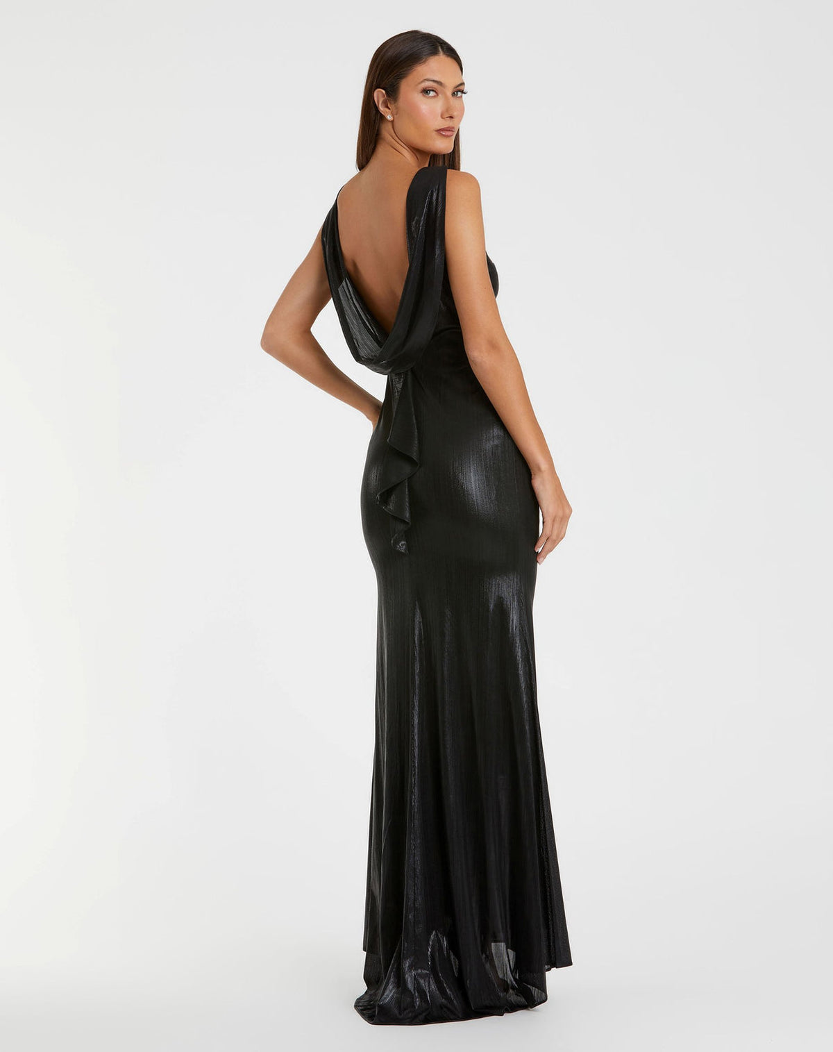 Cowl Floor-Length Satin Formal Mermaid Mac Duggal 9949087P