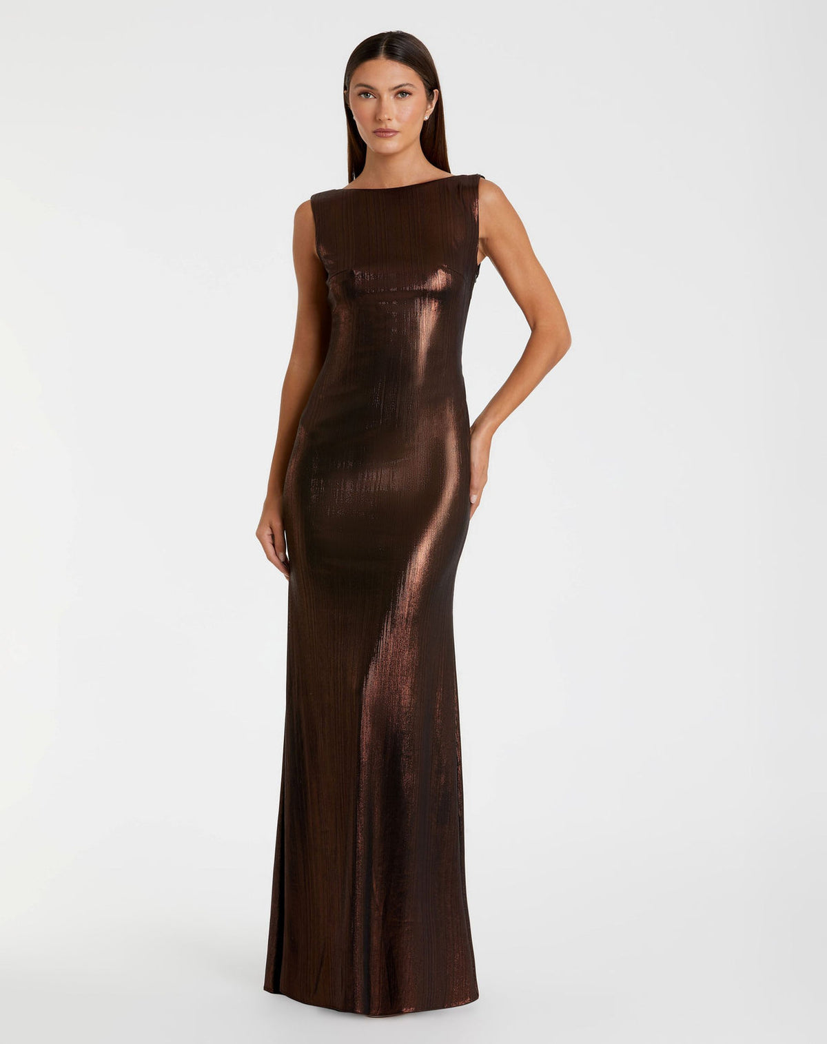 Cowl Floor-Length Satin Formal Mermaid Mac Duggal 9949087P