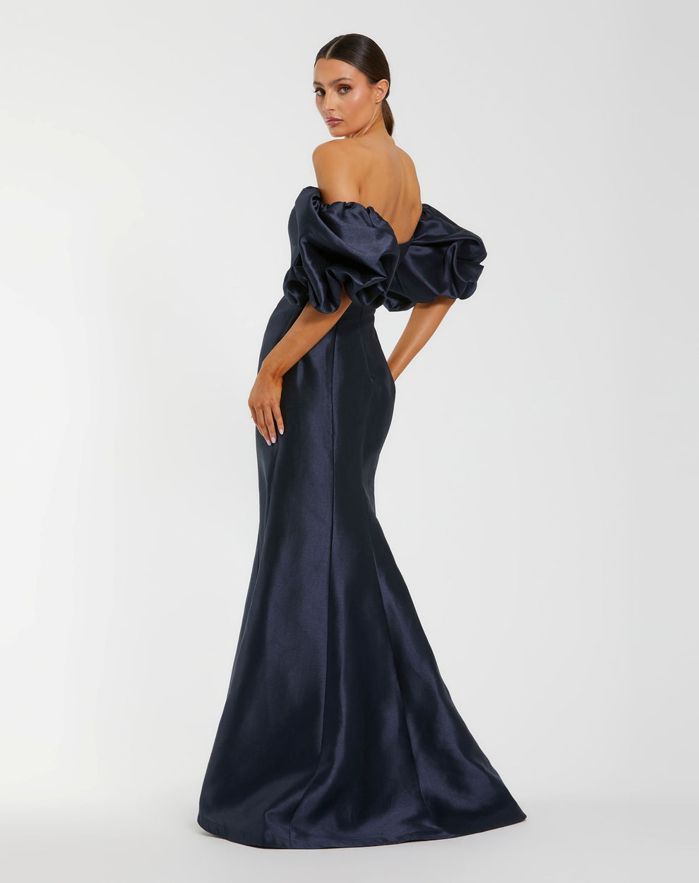 Strapless Curved Neck Floor-Length Satin Formal Mermaid Mac Duggal 9950677P