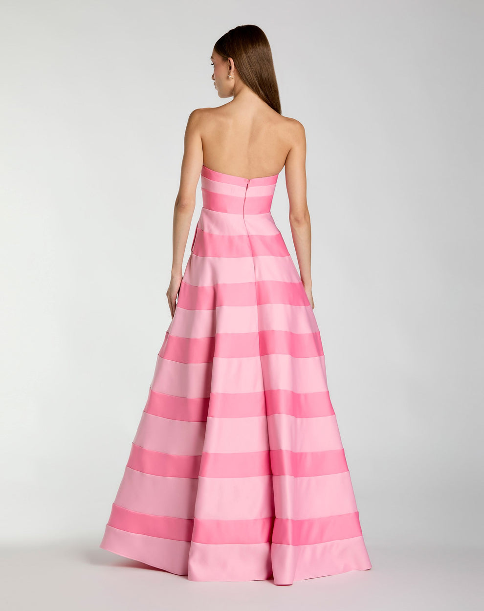 Strapless Straight Neck Floor-Length Satin Formal A-Line Mac Duggal 9956353P