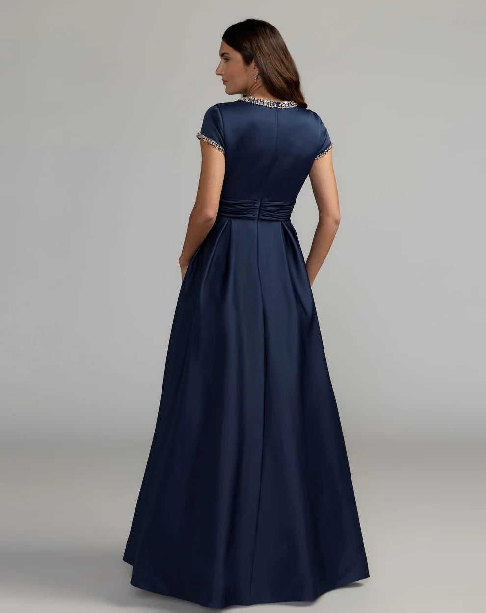 Prom Dresses Pleated Long Formal Ball Gown Prom Dress Mac Duggal 9956402P Midnight