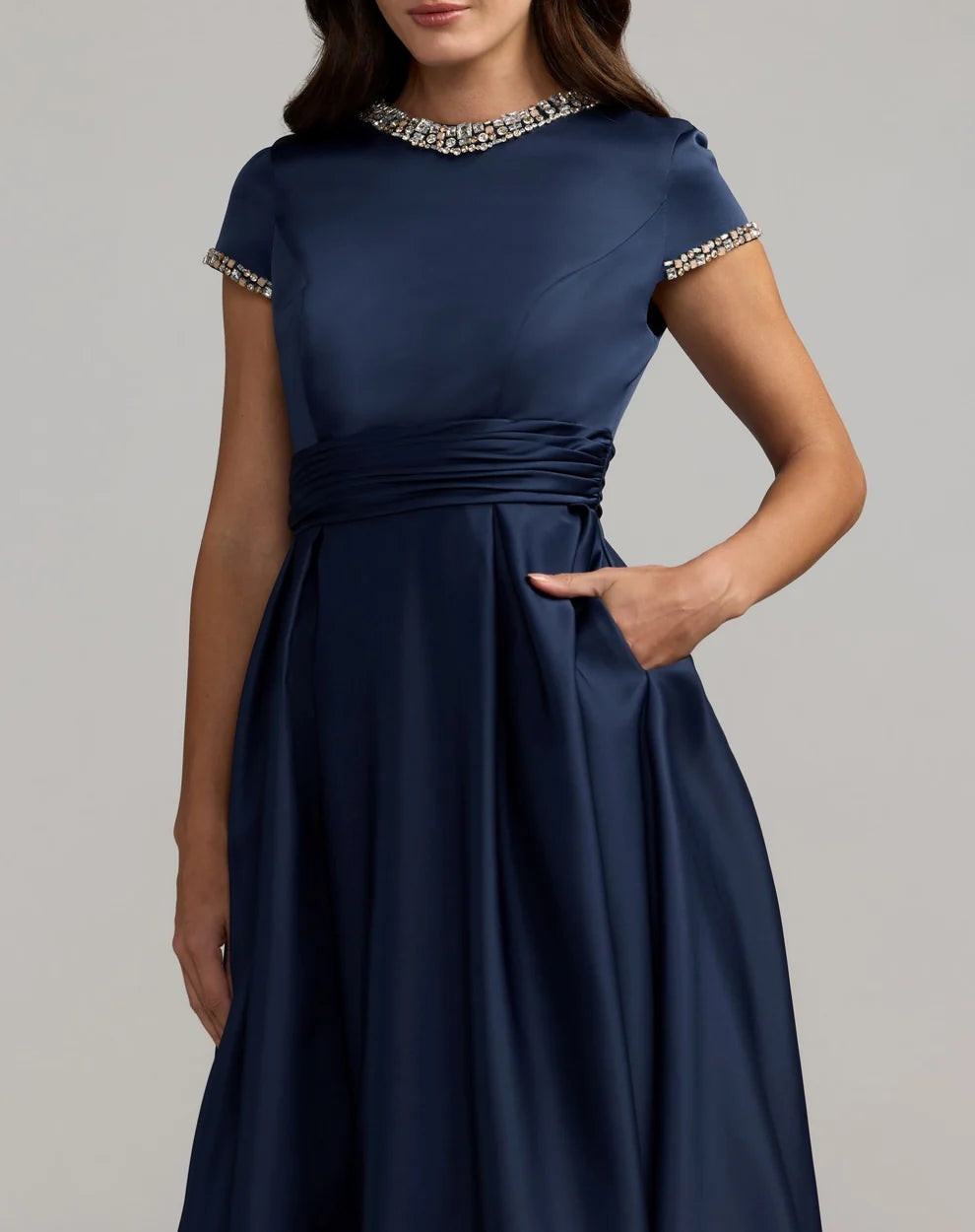 Prom Dresses Pleated Long Formal Ball Gown Prom Dress Mac Duggal 9956402P Midnight