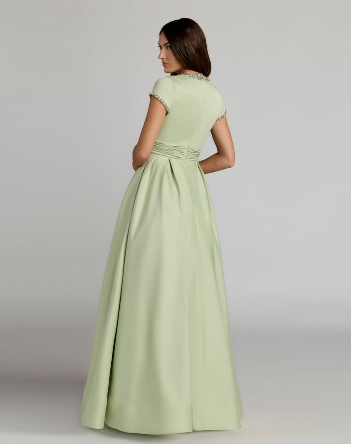 Prom Dresses Pleated Long Formal Ball Gown Prom Dress Mac Duggal 9956402P Sage