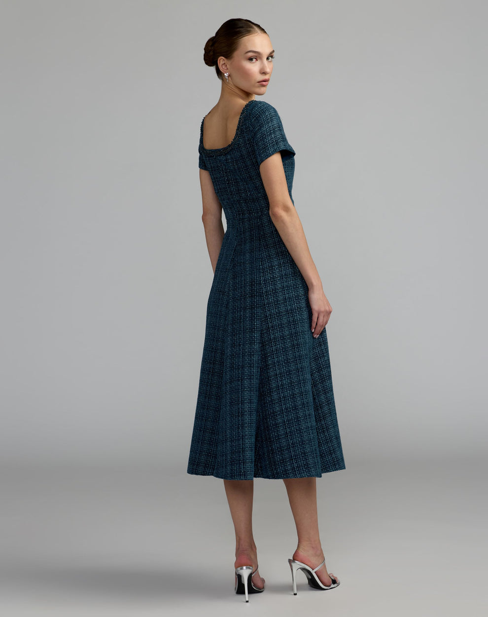 Square Midi Crepe Cocktail A-Line Mac Duggal 9956453P