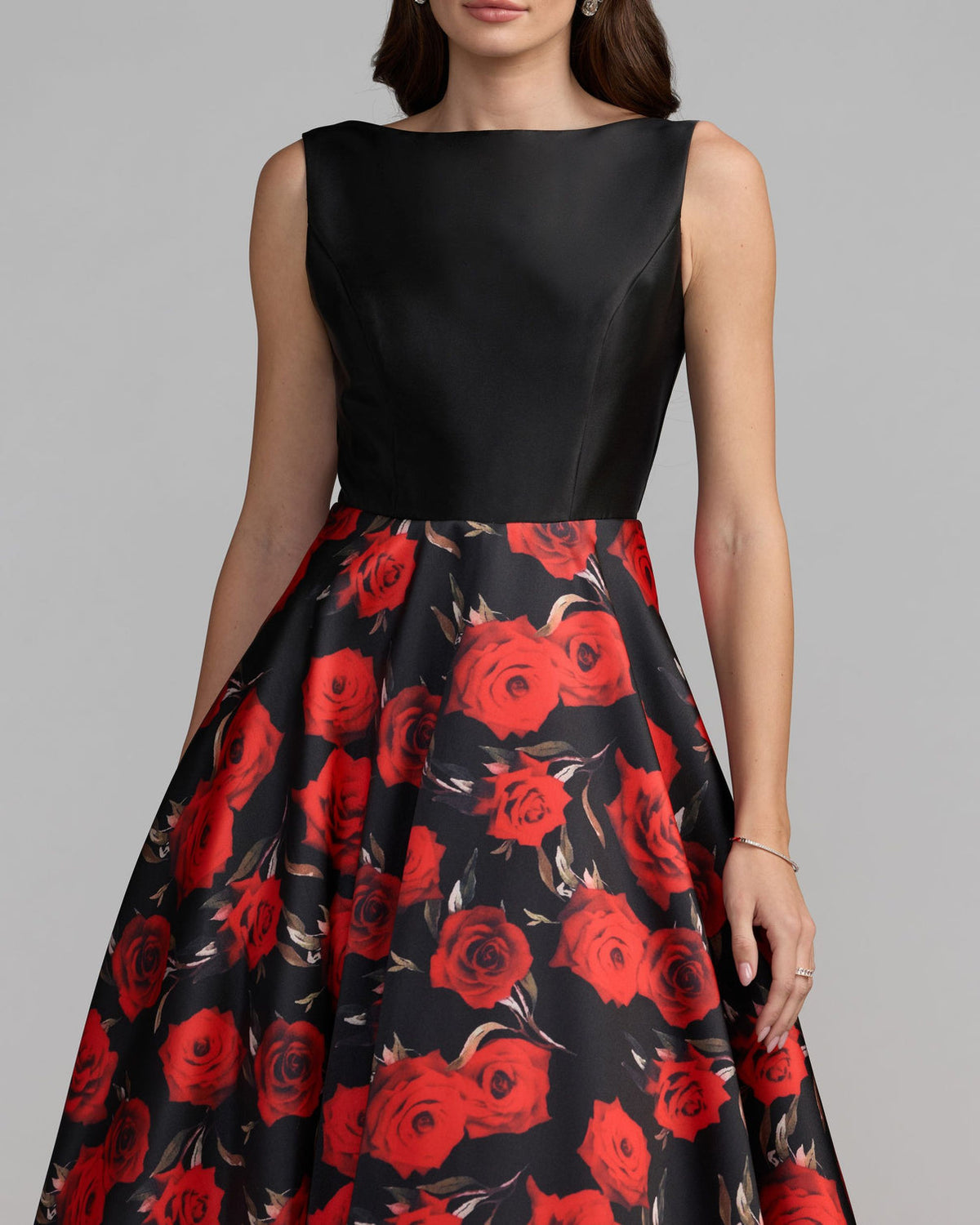 Crew/High-Neck Floor-Length Satin Occasion Ball Gown Mac Duggal 9956469P