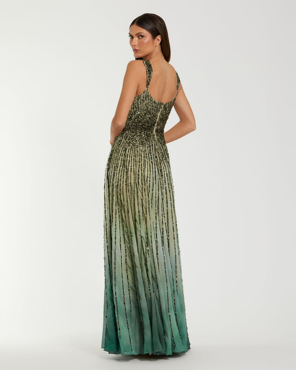 Square Floor-Length Chiffon Evening A-Line Mac Duggal 996205P
