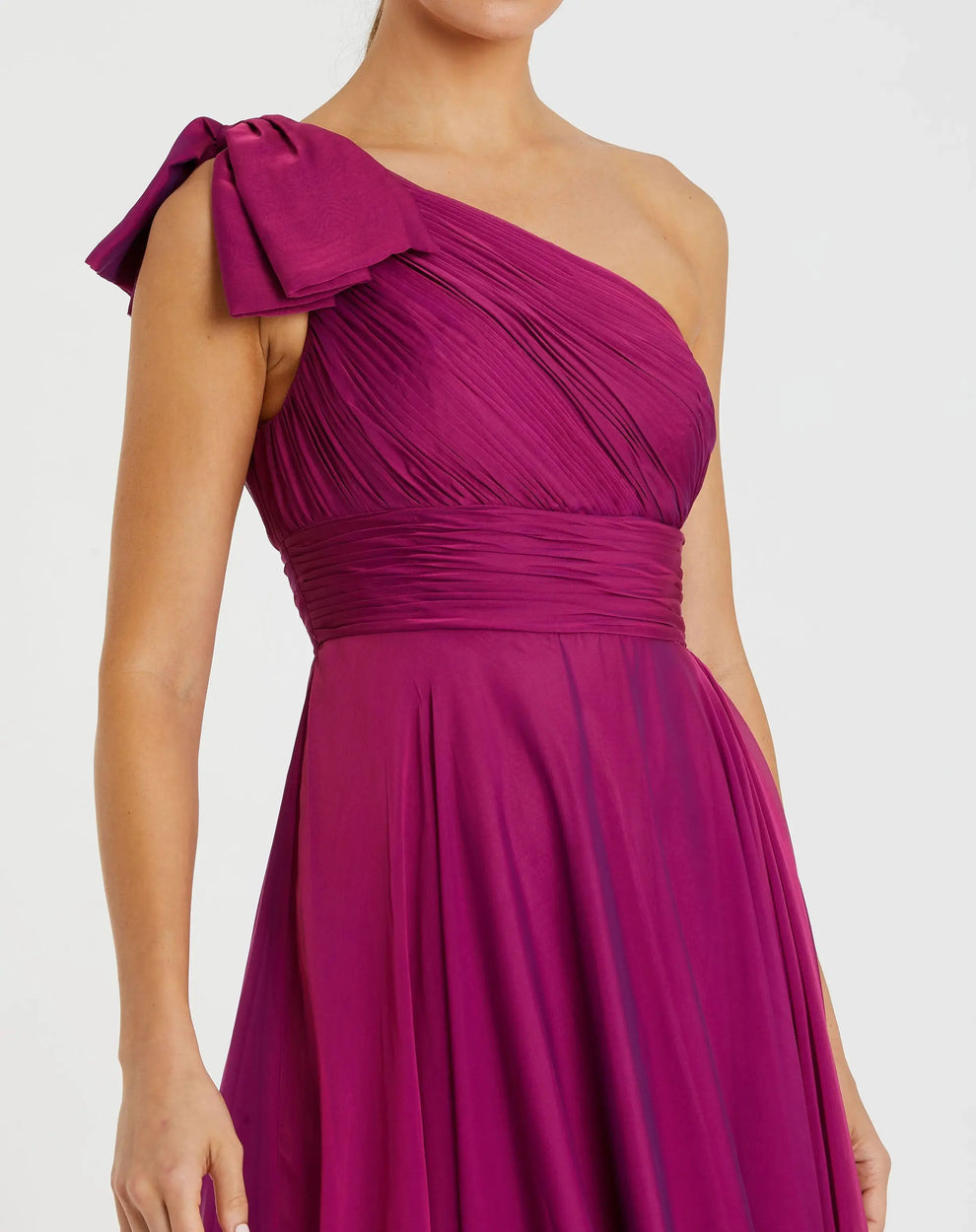 Formal Dresses Long Formal Pleated Prom Petite Dress Mac Duggal 9967476P Raspberry