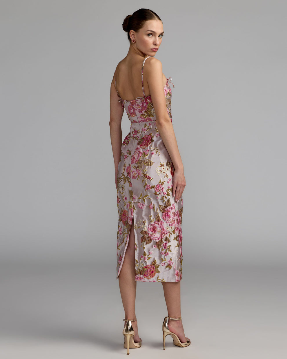 Square Midi Satin Formal Sheath Mac Duggal 9969153P
