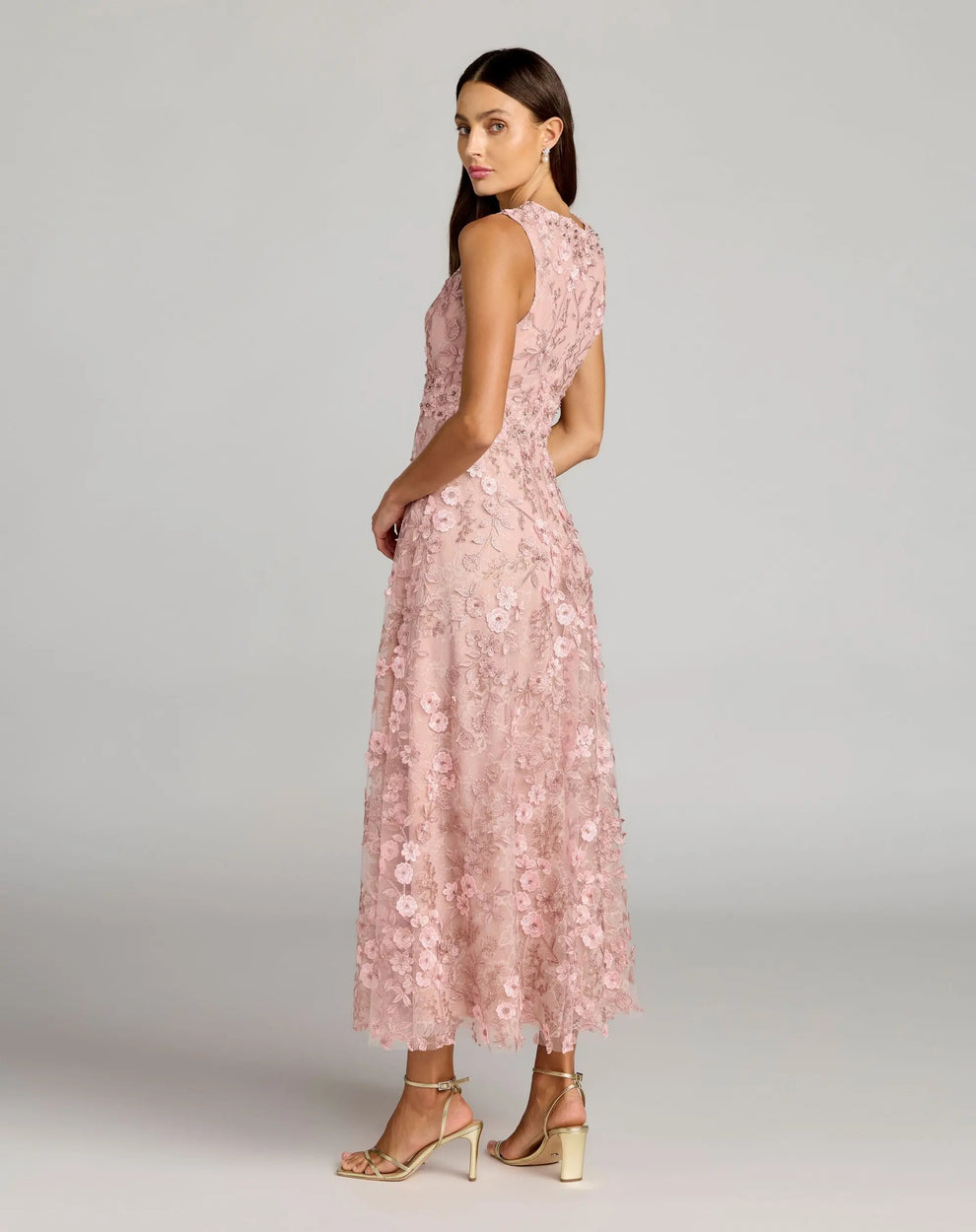 Jewel Tea-Length Lace Formal A-Line Dress Mac Duggal 9969192P