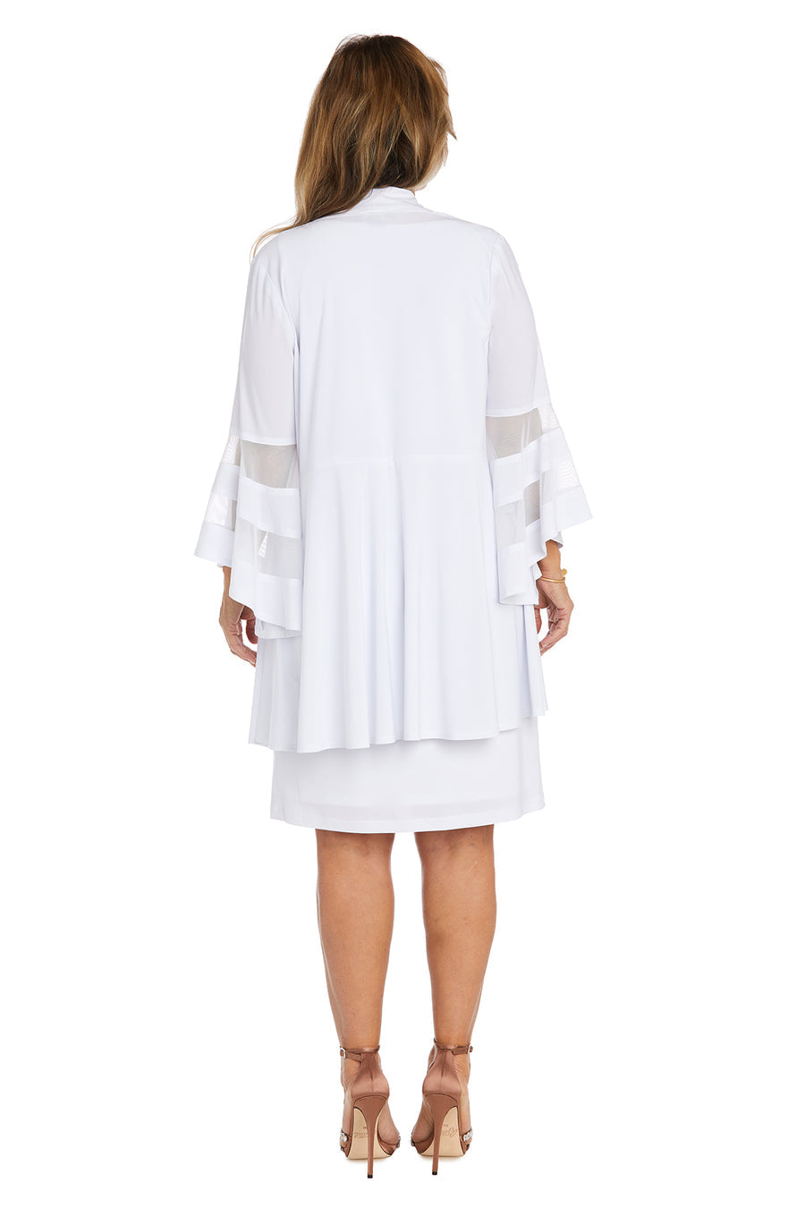 Mother of the Bride Dress Two Piece Short Mother of the Bride Dress Jacket Dress White
