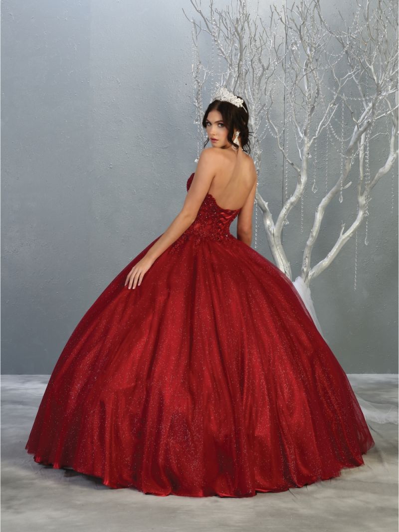 Sweetheart Floor-Length Tulle Quinceañera Ball Gown May Queen LK141