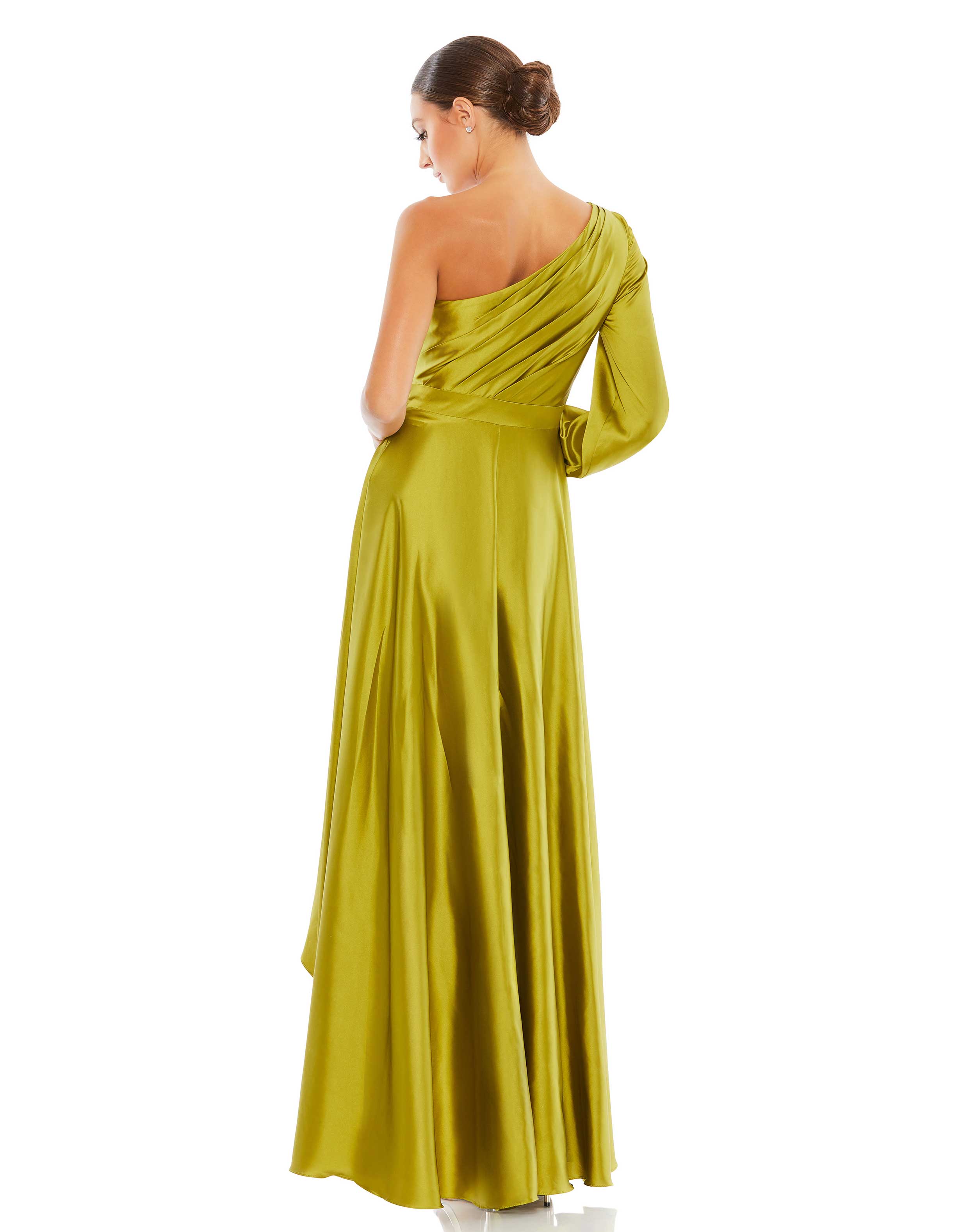 Formal Dresses High Low Flowy Formal Long Prom Gown Chartreuse