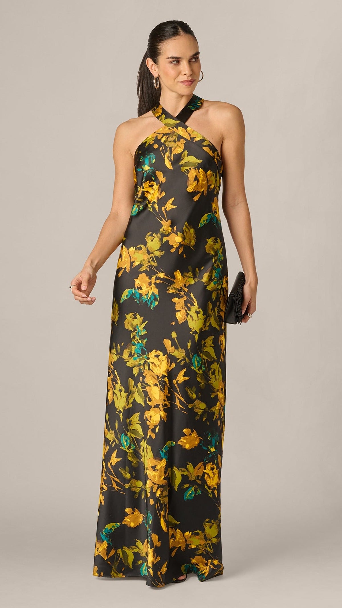 Adrianna Papell 213584 Black Multi, alternate full-length view