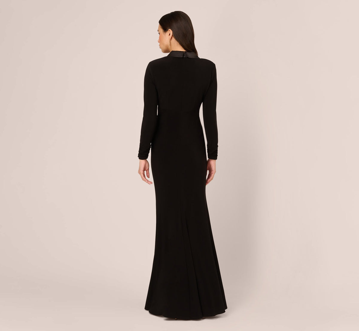 Long Sleeve Tuxedo Mermaid Gown Adrianna Papell AP1E211009