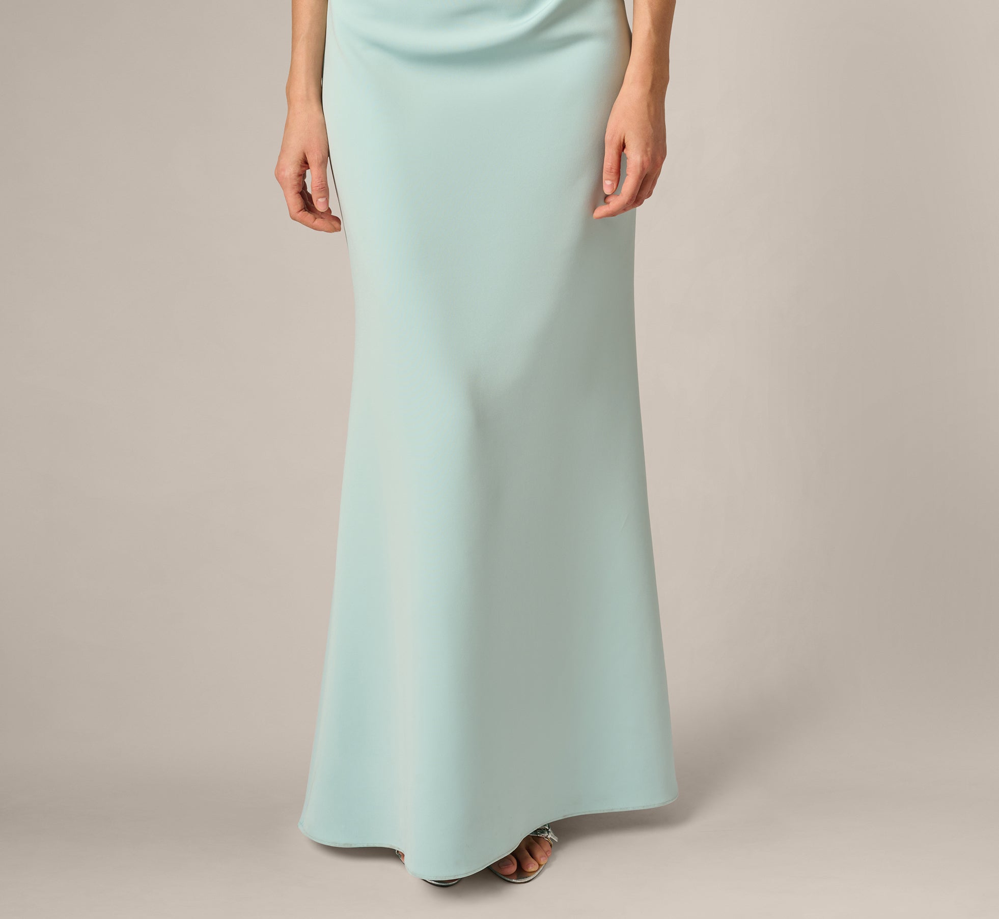 Off-the-Shoulder Floor-Length Scuba Formal Mermaid Adrianna Papell AP1E211975