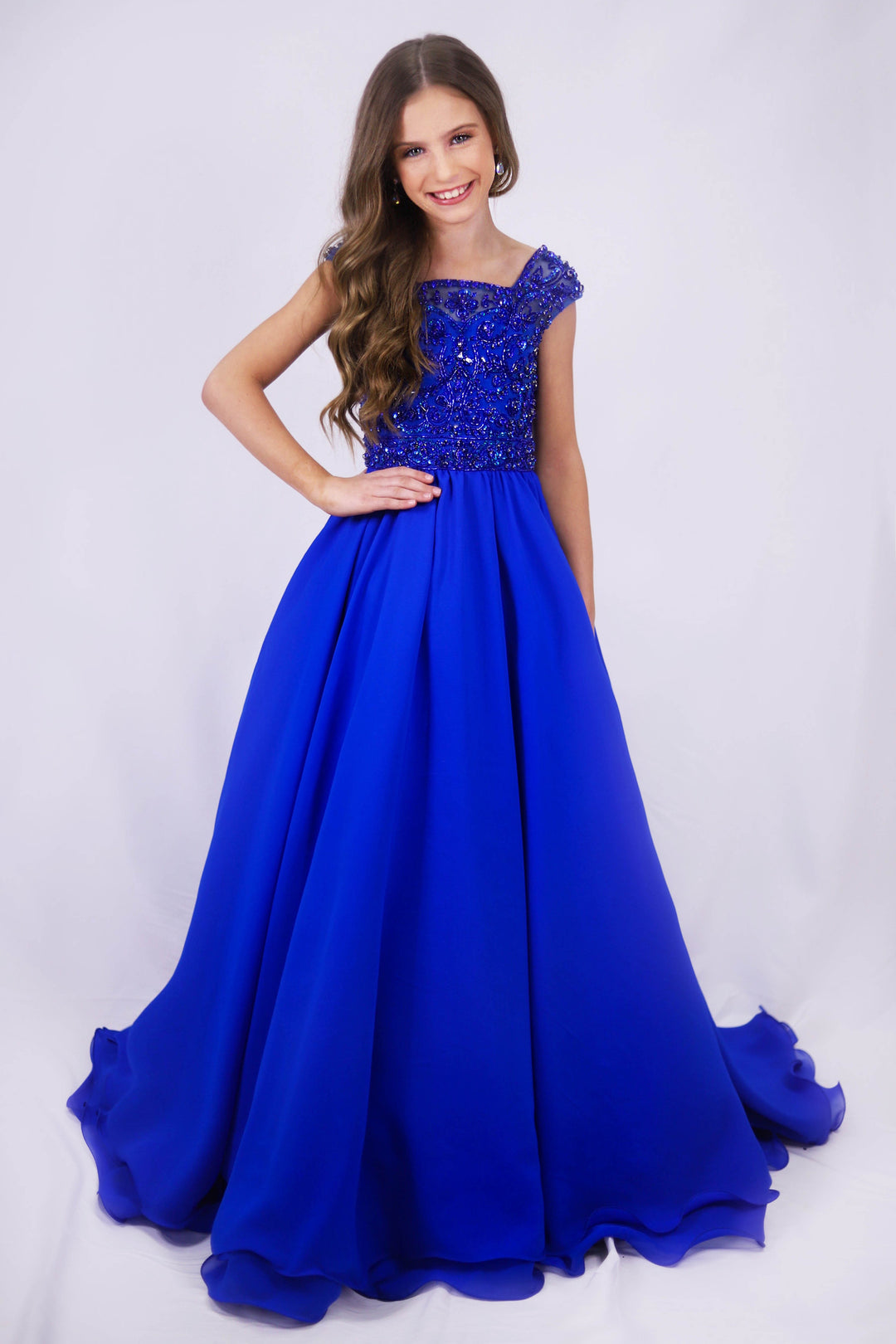Illusion Floor-Length Chiffon Special Occasion Ball Gown Ava Presley 27722