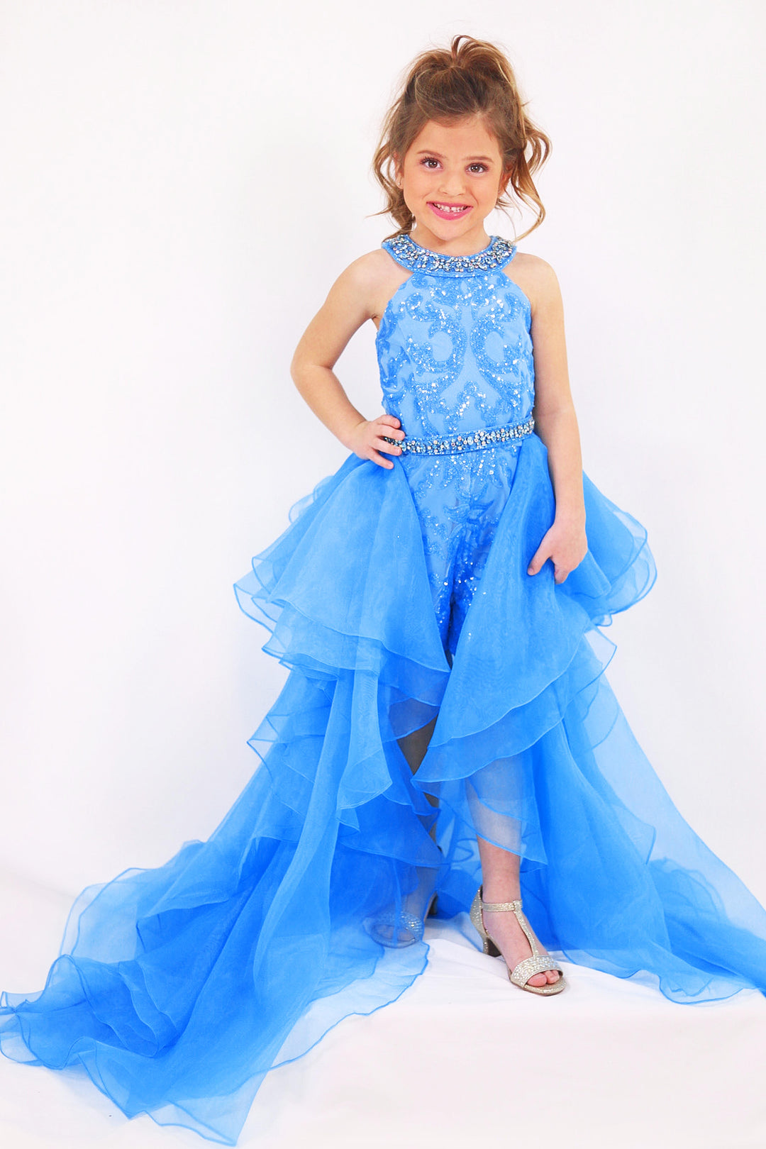 Halter High-Low Sequin Special Occasion A-Line Ava Presley 27735