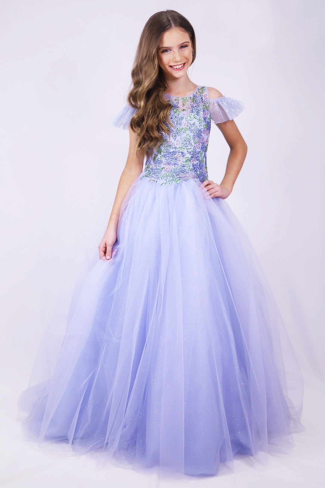 Illusion Floor-Length Tulle Ball Gown Ava Presley 27737