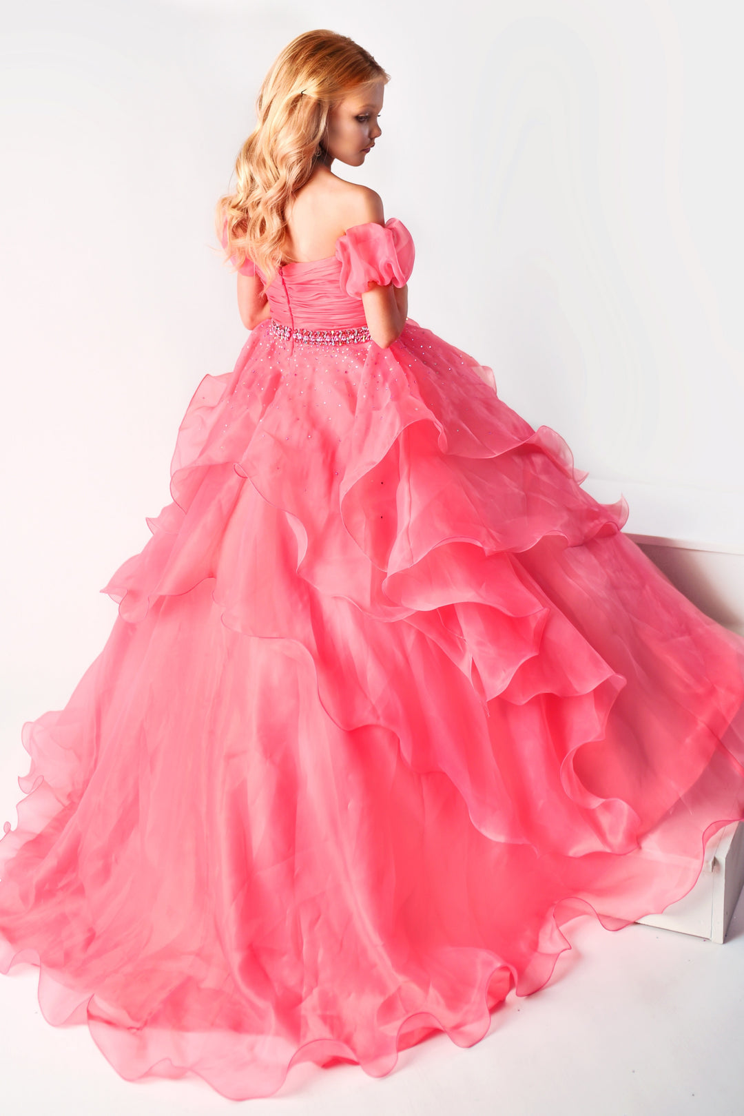 Square Floor-Length Organza Special Occasion Ball Gown Ava Presley 38025