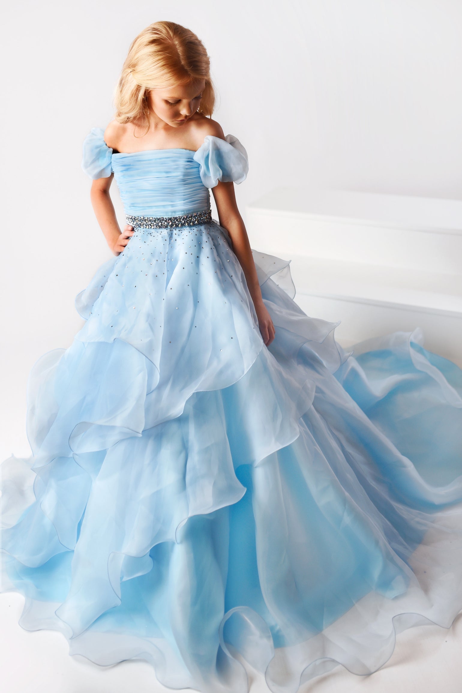Square Floor-Length Organza Special Occasion Ball Gown Ava Presley 38025