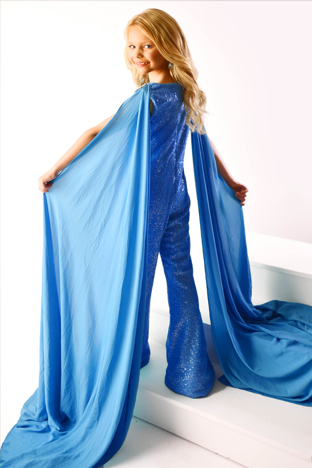 Crew/High-Neck Floor-Length Sequin Formal Sheath Ava Presley 38027